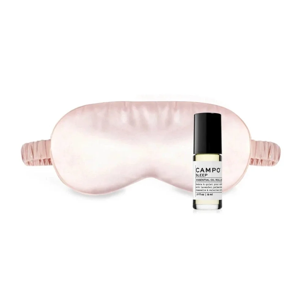 NEW CAMPO SLEEP Roll-On + Blush Silk Sleep Mask Blush Kit